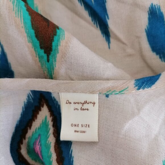 Do Every Thing in Love Womens Multicolor Argyle Diamond Cover up Kimono One Size - Picture 5 of 6